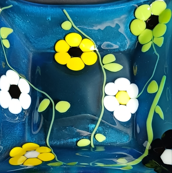 Jewelry Dish | Fused Glass | Colorful Home Decor | Gift for Her | Hostess Gift | - Picture 3 of 4